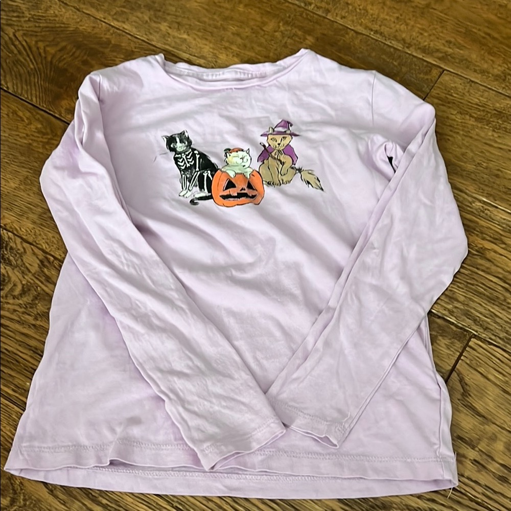 Kids Halloween Themed Long Sleeve Shirt - Light Purple